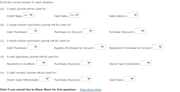 Solved Circle the correct answer to each situation. (a) A | Chegg.com