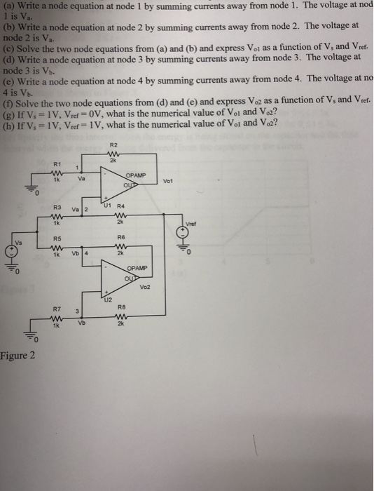 Solved (a) Write a node equation at node 1 by summing | Chegg.com