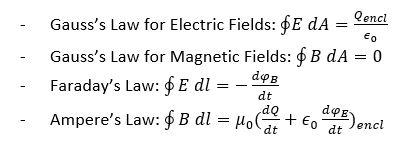 Solved Use Maxwell's four equations (shown below) to derive | Chegg.com