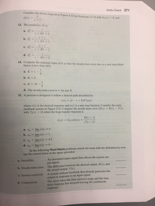 Solved Skills Check 271 Consider the block diagram in Figure | Chegg.com