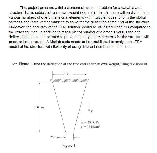Solved This project presents a finite element simulation | Chegg.com