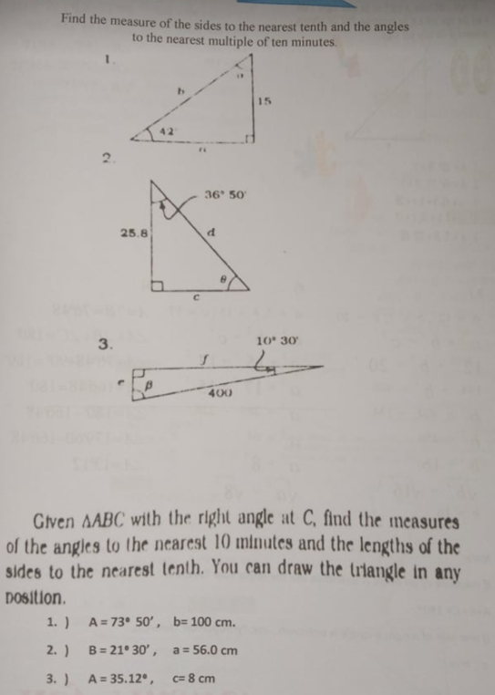 Solved Find the measure of the sides to the nearest tenth | Chegg.com