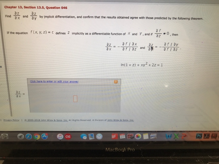 Solved Chapter 13, Section 13.5, Question 046 0 Z X And Y By | Chegg.com