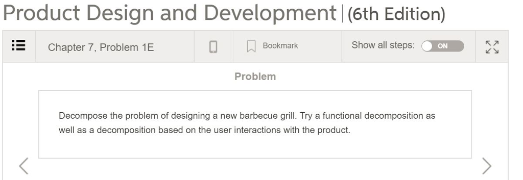 Solved Product Design and Development (6th Edition) Chapter | Chegg.com