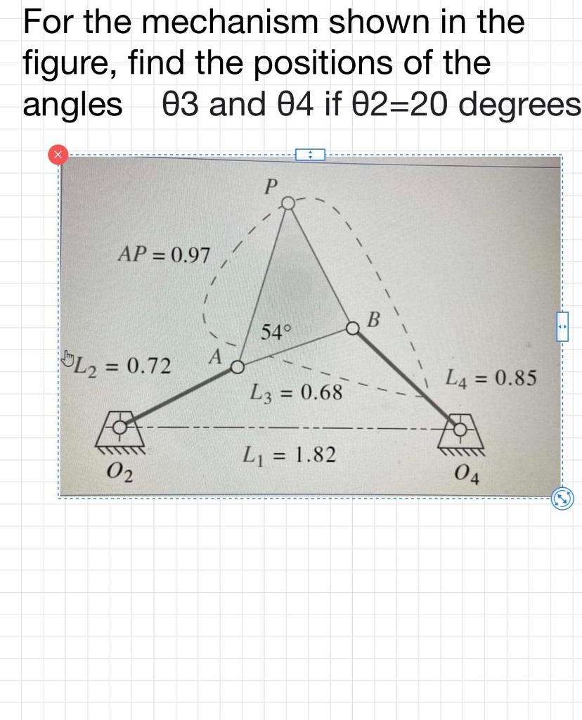 Solved For the mechanism shown in the figure, find the | Chegg.com