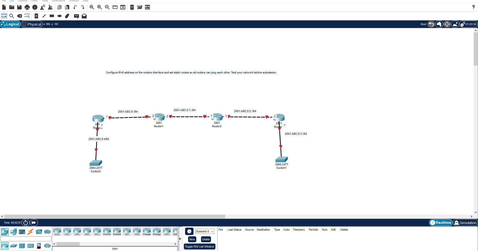 Solved Options M Logical Physical) x: 589, y: 162 Time: | Chegg.com