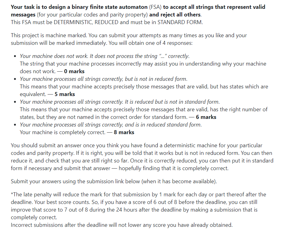 FSA Project FSA Project description Submission | Chegg.com