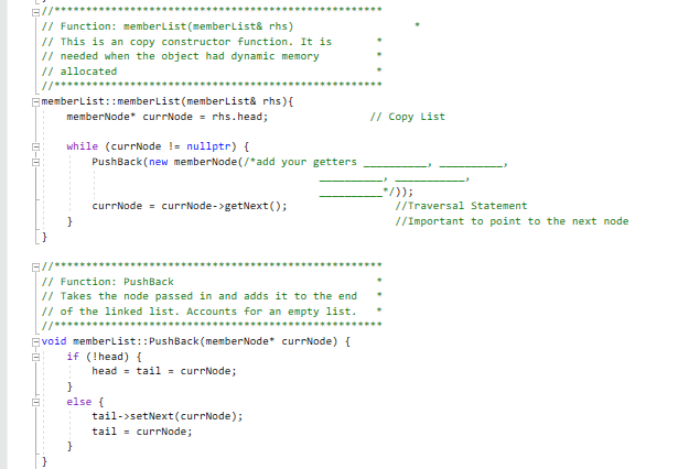 Solved Your files will be called: memberNode.h, | Chegg.com
