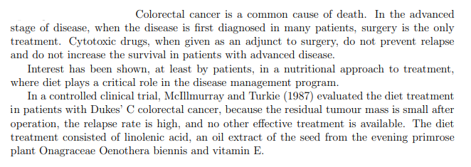Colorectal cancer is a common cause of death. In the | Chegg.com