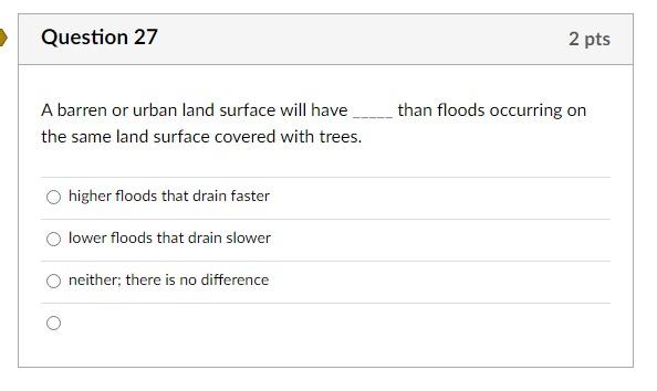 solved-a-barren-or-urban-land-surface-will-have-than-floods-chegg