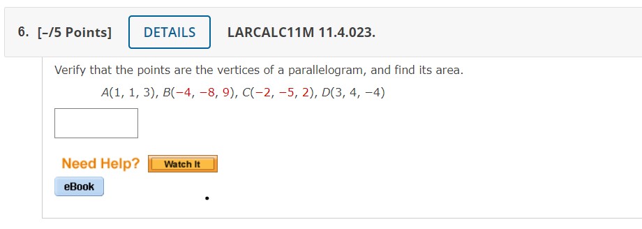 Solved A(1,1,3),B(−4,−8,9),C(−2,−5,2),D(3,4,−4) | Chegg.com