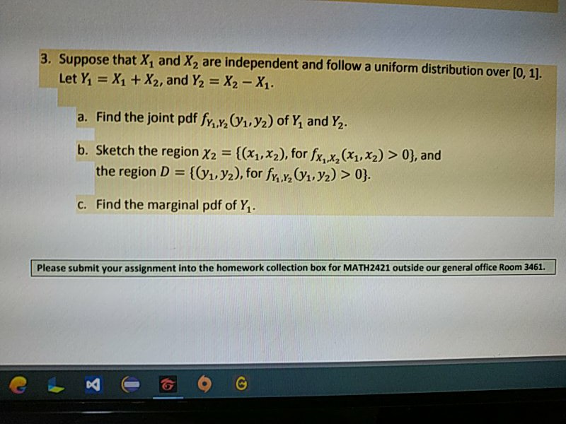 Solved 3. Suppose that X1 and X2 are independent and follow | Chegg.com