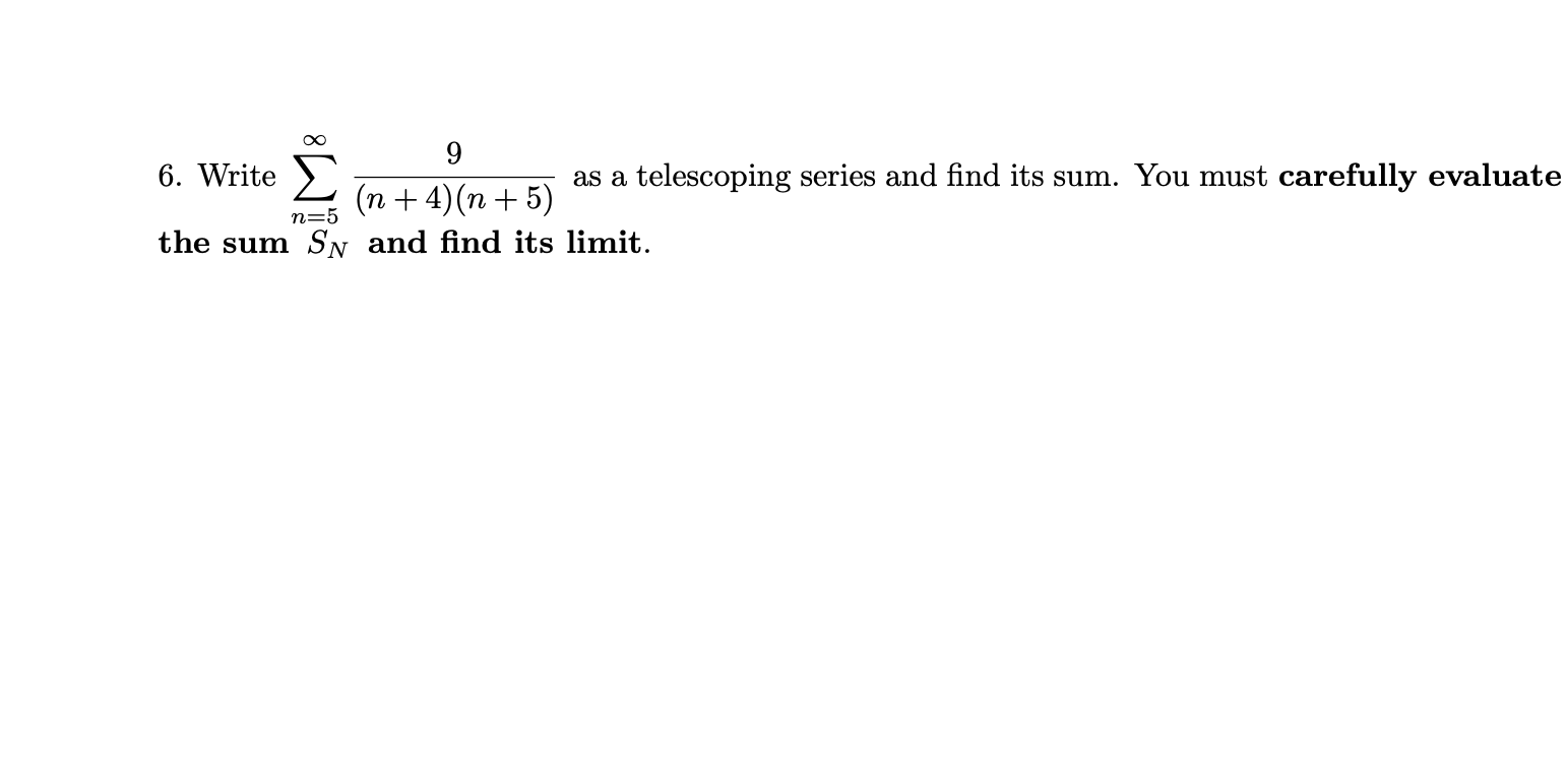 Solved 1 As A Telescoping Series And Find Its Sum You Mu Chegg Com