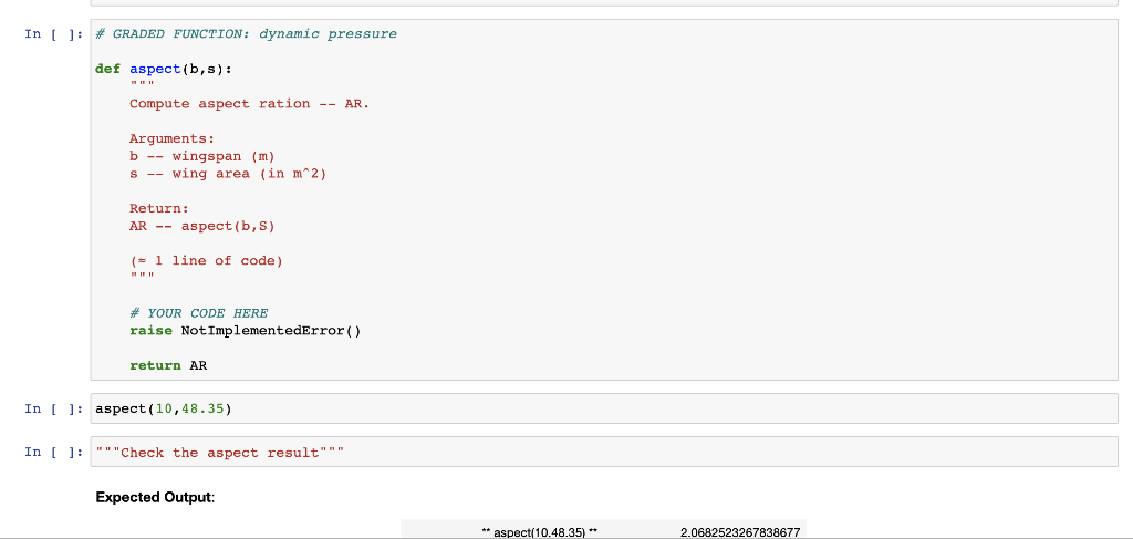 Solved 1 - Aspect Ratio (AR) In aeronautics, the aspect | Chegg.com