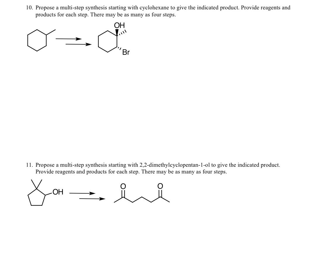 Solved 10. Propose A Multi-step Synthesis Starting With | Chegg.com