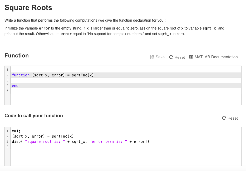 Solved Square Roots Write a function that performs the | Chegg.com