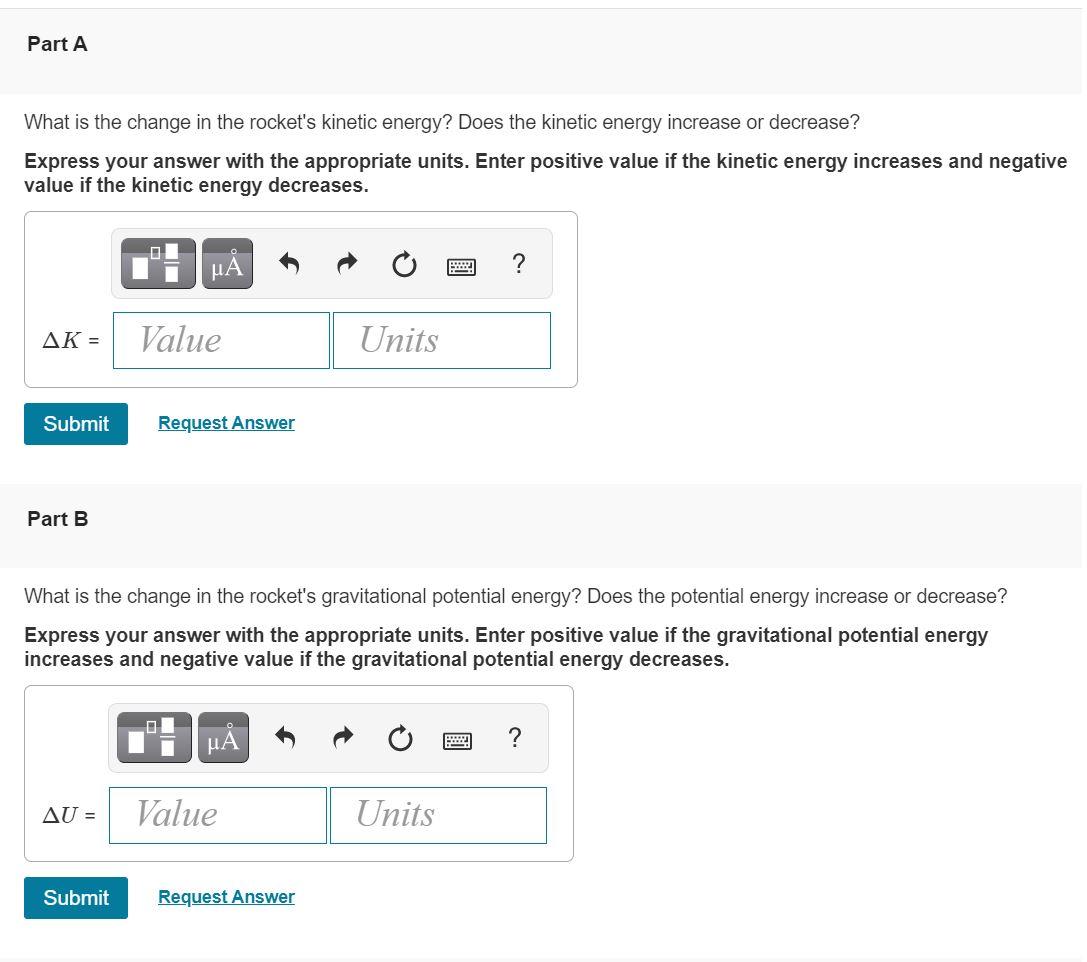 Solved A rocket with mass 5.00x103 kg is in a circular orbit