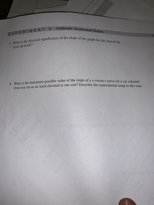 Solved Name Lab Partner(s) Section EXPERIMENT 5 Date | Chegg.com