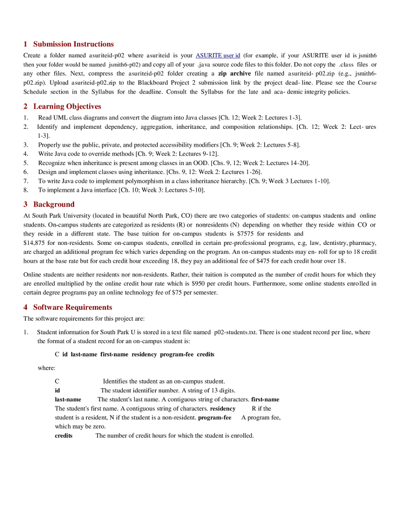 Solved 1 Submission Instructions Create A Folder Named | Chegg.com