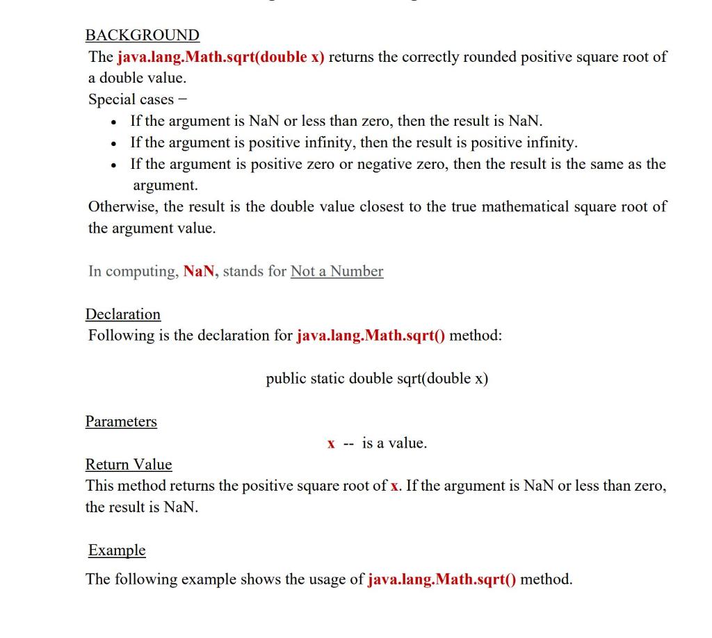 solved-background-the-java-lang-math-sqrt-double-x-chegg