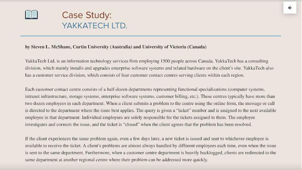 Solved Case Study YAKKATECH LTD. by Steven L. McShane,