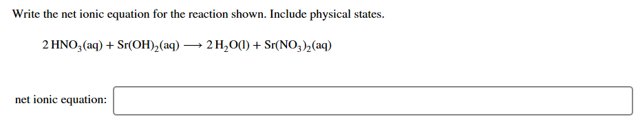 For The Chemical Reaction 2 Hbr Aq Baoh 2 Aq 2 Chegg 