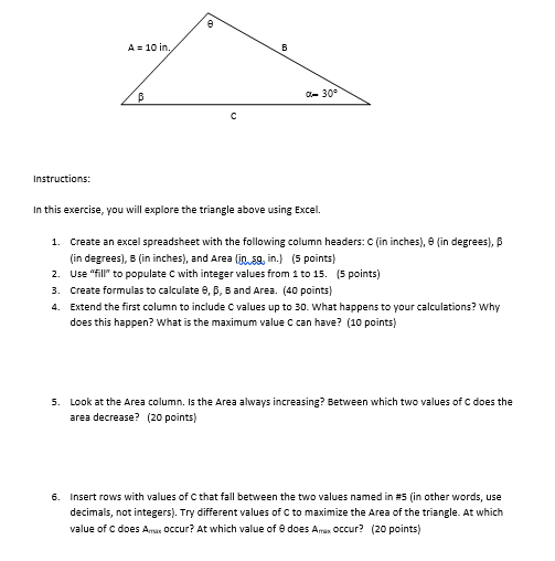 Solved 0 A = 10 In B B 01-30° C Instructions: In This | Chegg.com