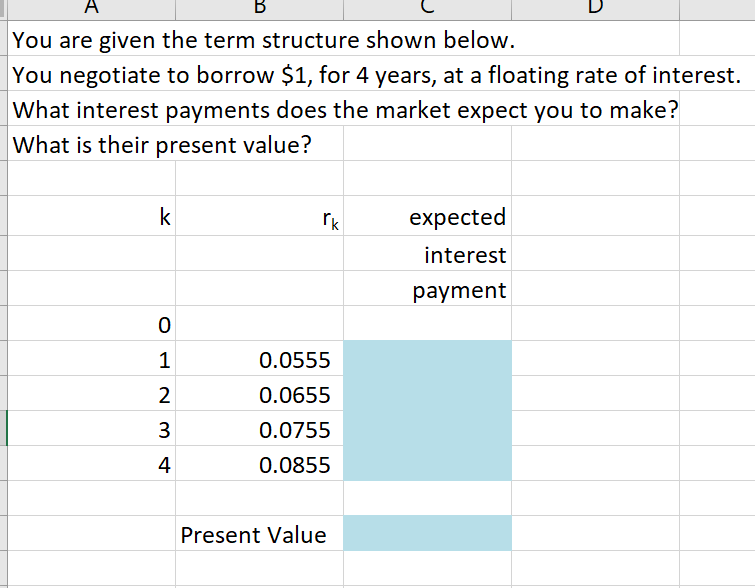 Solved A B You are given the term structure shown below. You | Chegg.com