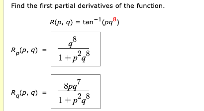 Solved Find the first partial derivatives of the function. | Chegg.com