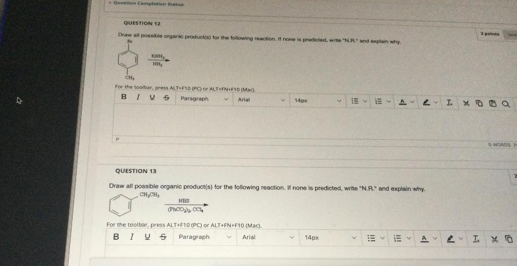 Solved Question Completion Status: Question 12 Draw All 