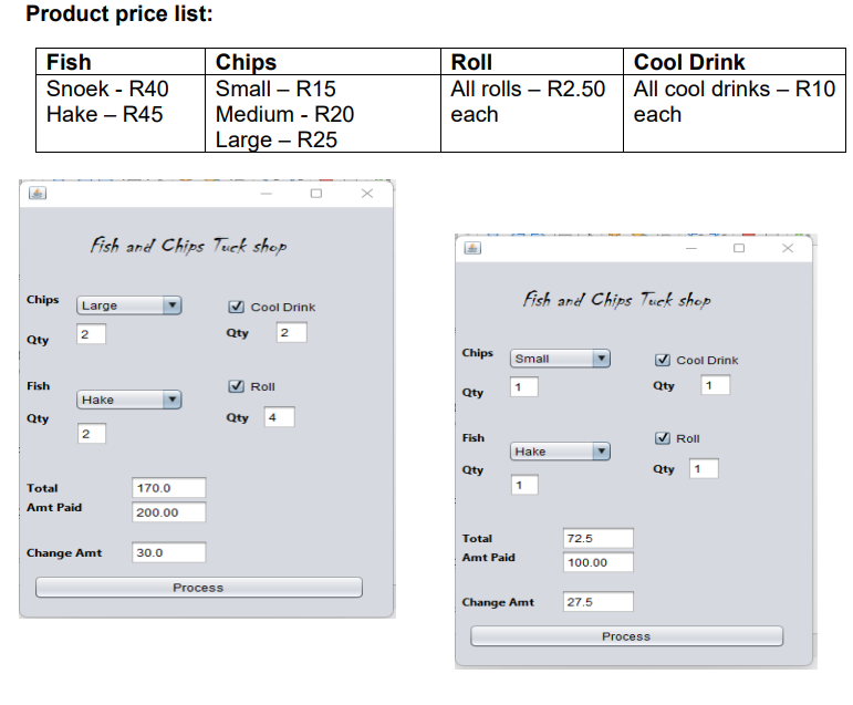 Solved Create a cash register application for a fish and