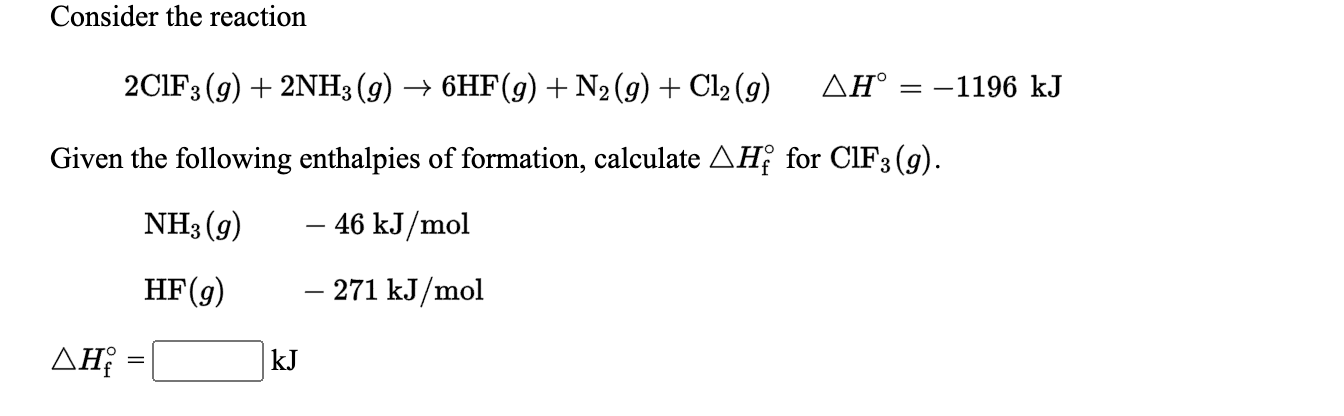 Solved Given the following data 2 CIF(g) + O2(g) + Cl2 O(g) | Chegg.com