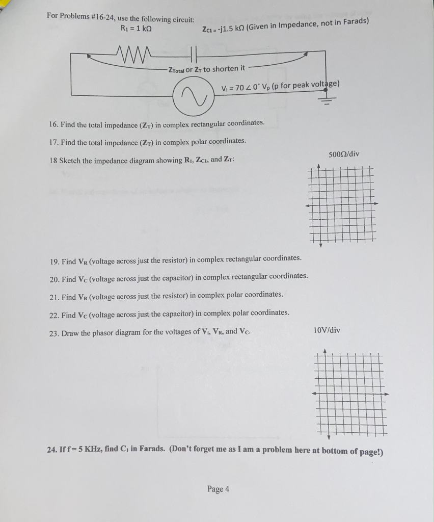 Solved Homework 3 RC and RL Series Circuits Issued: Sunday, | Chegg.com