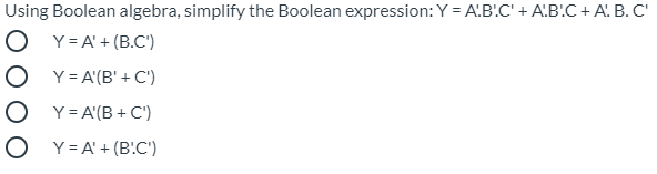 Solved Using Boolean Algebra, Simplify The Boolean | Chegg.com