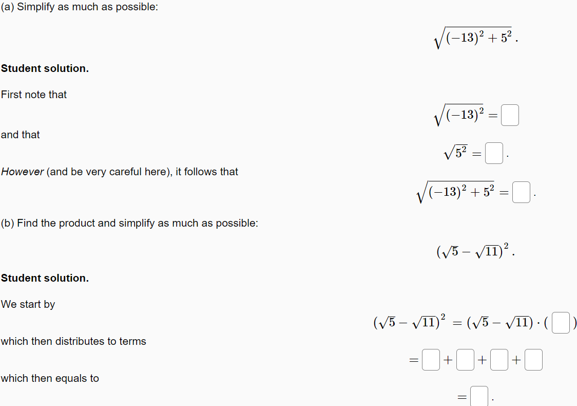 Solved (a) Simplify As Much As Possible: (-13)? + 52. | Chegg.com