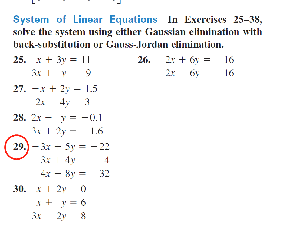 Solved = = = = System of Linear Equations In Exercises | Chegg.com