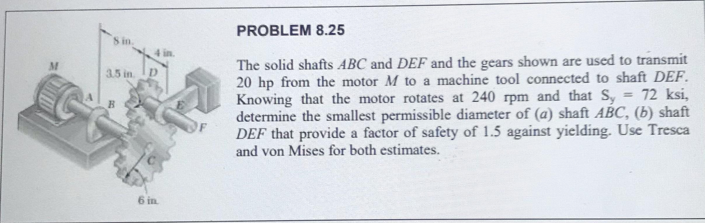 Solved PROBLEM 8.25 The solid shafts ABC and DEF and the