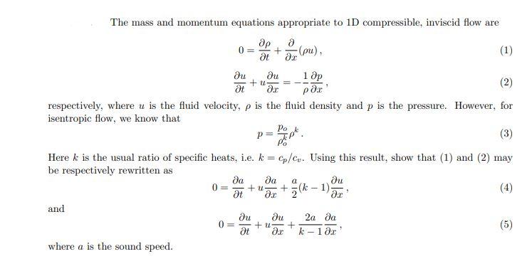 Solved + ду The mass and momentum equations appropriate to | Chegg.com