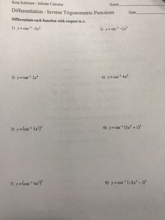 Kuta Software Infinite Calculus