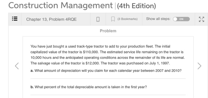 Solved Construction Management (4th Edition) Chapter 13, | Chegg.com