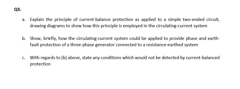 Solved Q3. a. Explain the principle of current-balance | Chegg.com