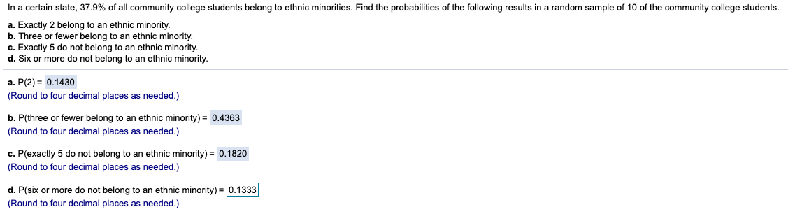 Solved is the answer of #d correct? this is my last attempt | Chegg.com