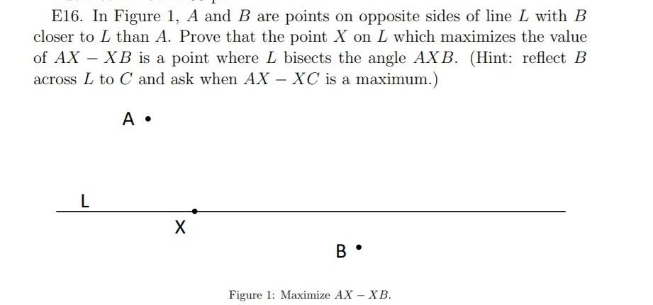 Solved E16. In Figure 1, A and B are points on opposite | Chegg.com