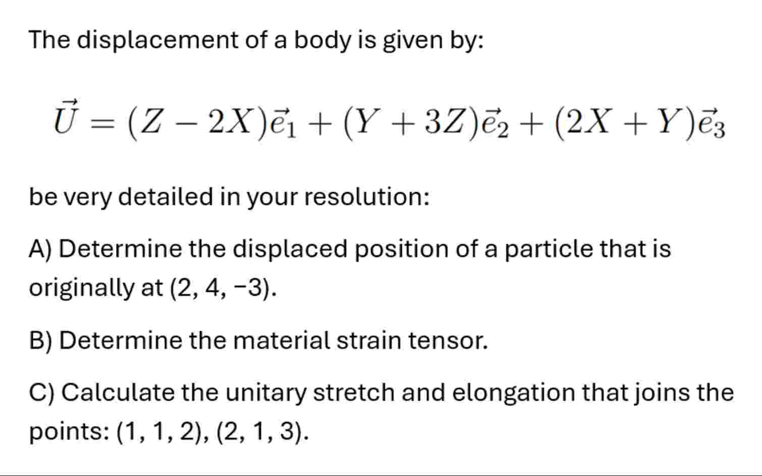Solved The displacement of a body is given | Chegg.com