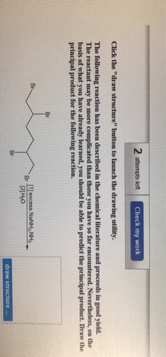 Solved 2 attempts left Check my work Click the "draw | Chegg.com