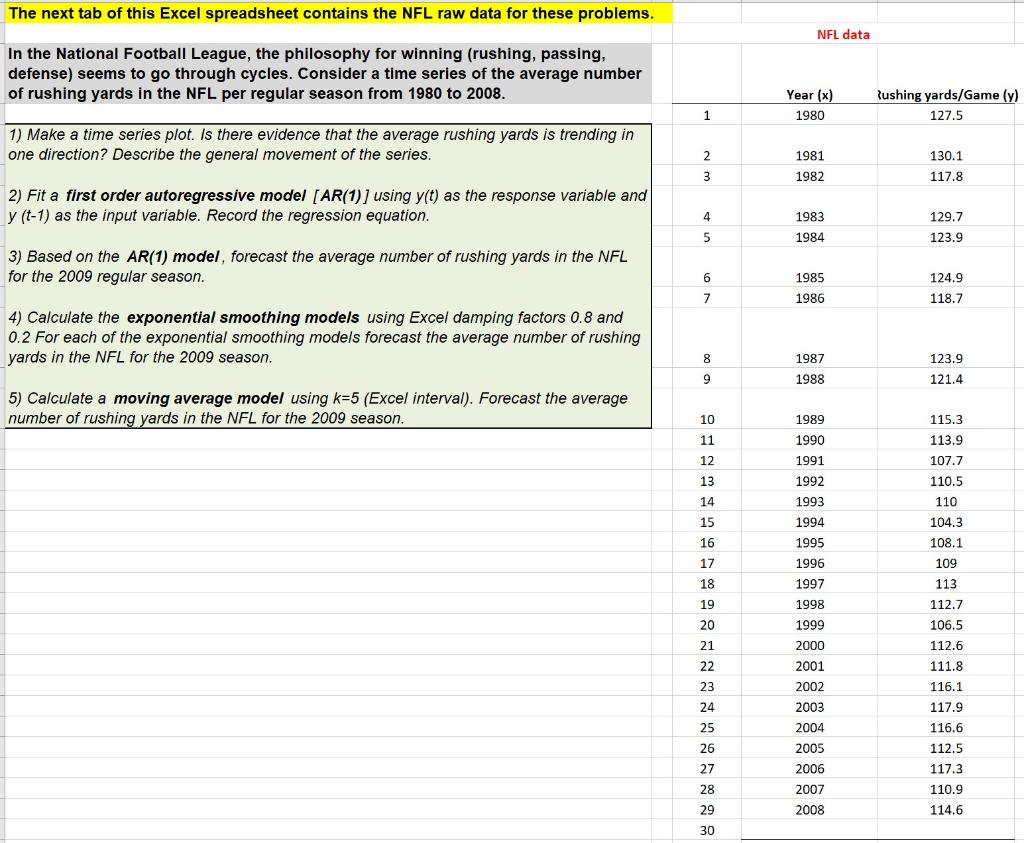 Nfl Excel 