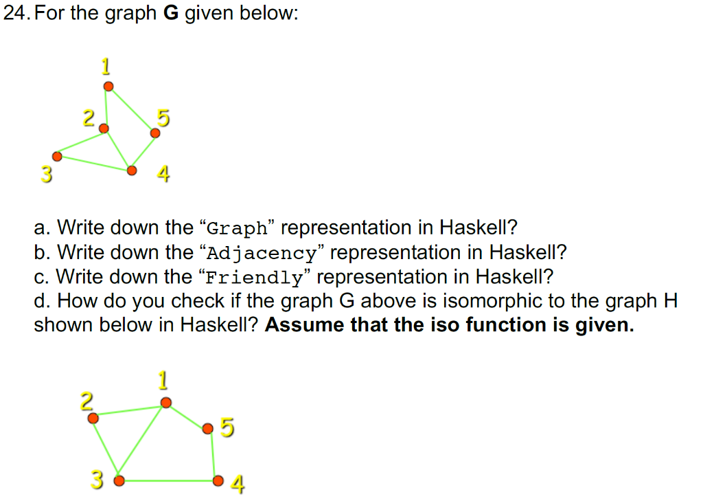 Solved Kindly Answer In The Haskell Programming Language As | Chegg.com