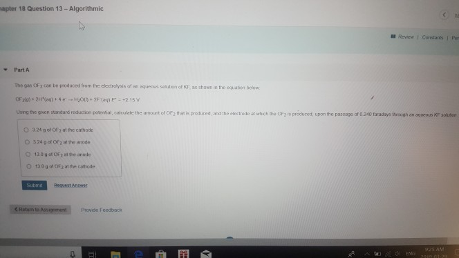 Solved Chapter 18 Question 13-Algorithmic 18 Of 1 Part A The | Chegg.com