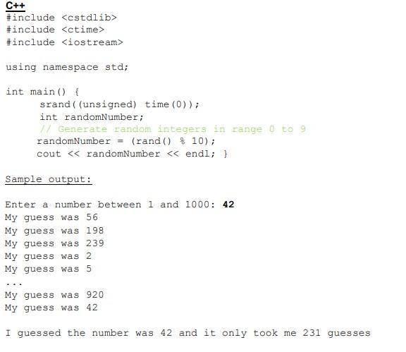 Solved Lab6B: Pick A Number Between 1 And 1000 For This Lab, | Chegg.com