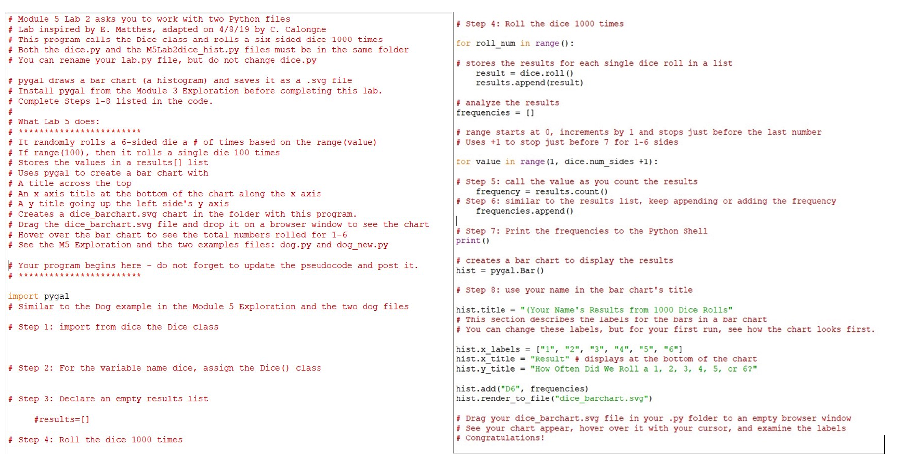 Solved Module 5 Assignment 1: Pseudocode for Python | Chegg.com